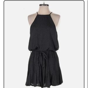 Black Halter Romper with Tie Waist